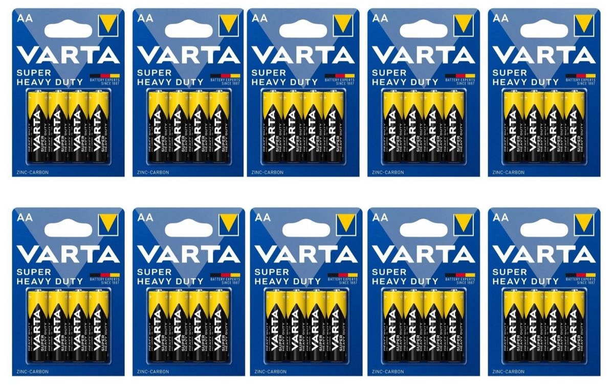 VARTA AA Batterien R6 1,5V Superlife Zink-Kohle Mignon Typ 2006