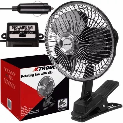 Auto Ventilator 12V Clip Ventilator Oszillierend Kfz Lüfter Zigarettenanzünder