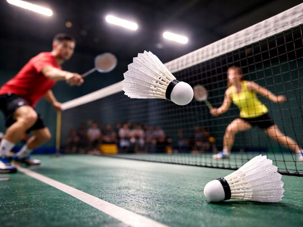 Badminton Federbälle weiß Shuttlecocks stabil Outdoor Freizeit 1 oder 5 Stück
