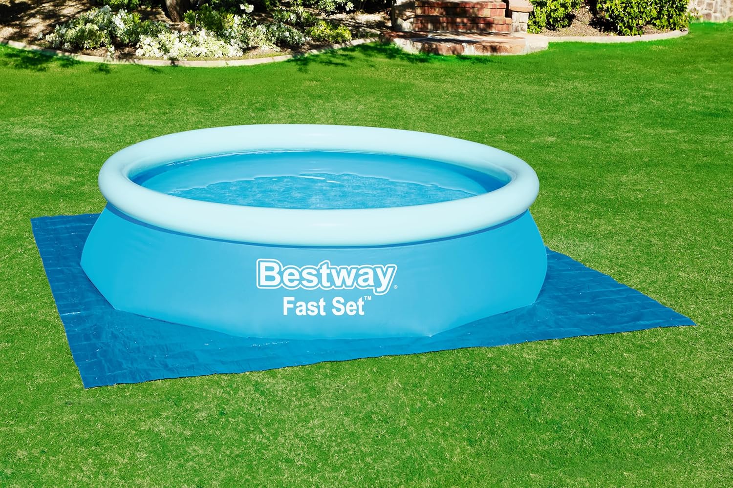 Bestway Groundsheet Pool Underlay Floor Protection Square 335x335cm blue new
