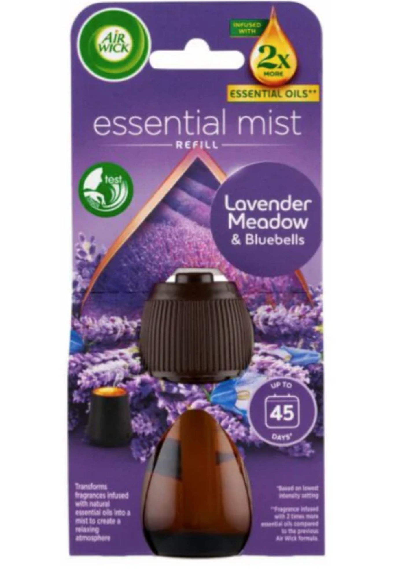 Air Wick Nachfüllung 20ml Lavendelfeld & Glockenblume – Duftöl für Aroma Diffuser bis zu 45 Tage