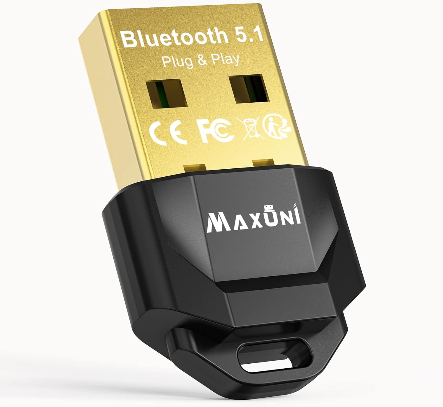 USB Bluetooth 5.1 Adapter Dongle for PC/Laptop – Win 10/11, Plug & Play, EDR, Mouse/Keyboard