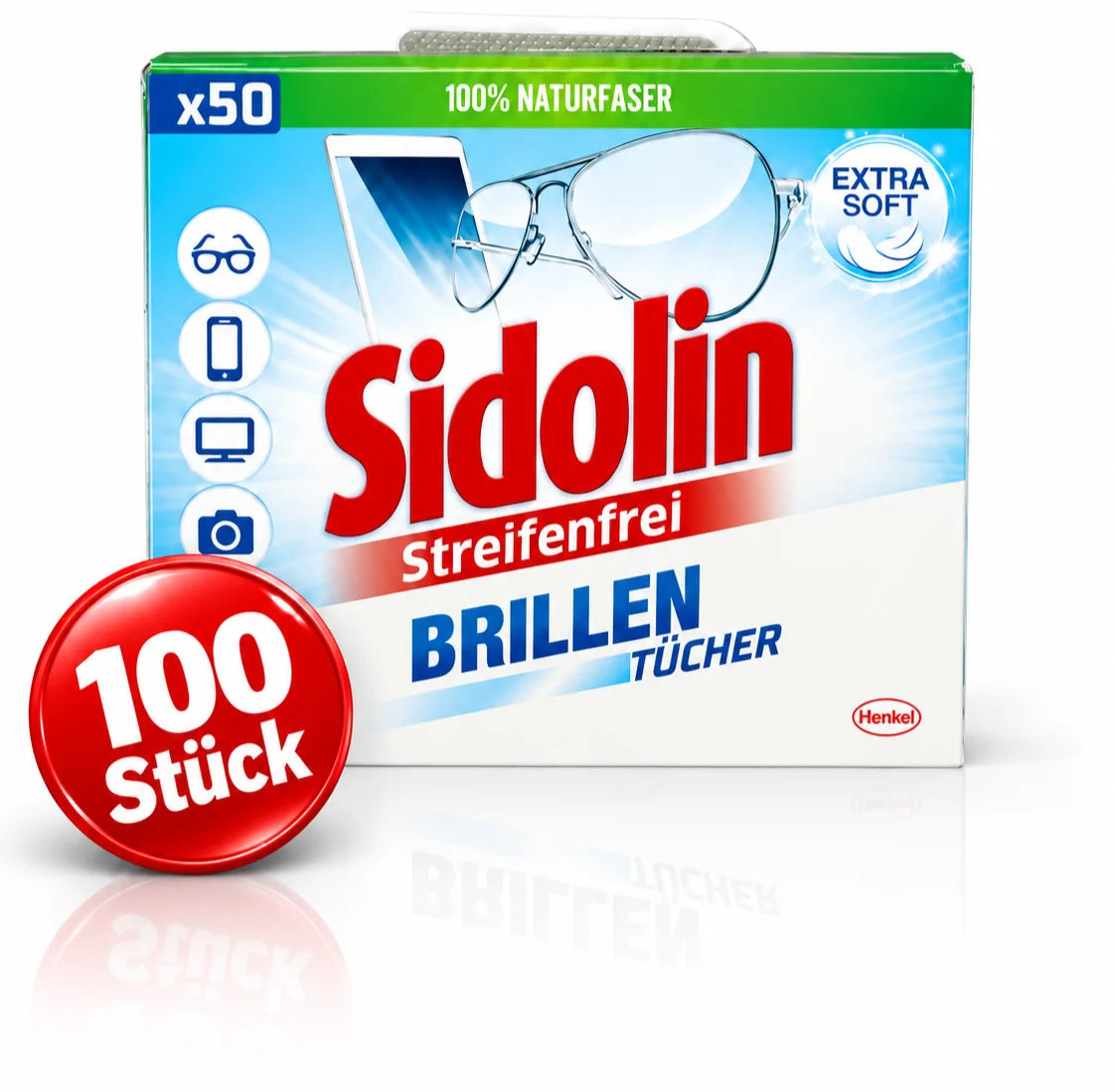 Brillenputztücher Feucht Fusselfrei Brille Display Reinigungstücher Zitrone