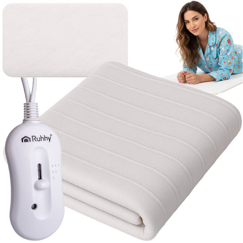 Elektrische Heizmatte 150×80 cm – Heizunterbett mit 3 Heizstufen und Fernbedienung