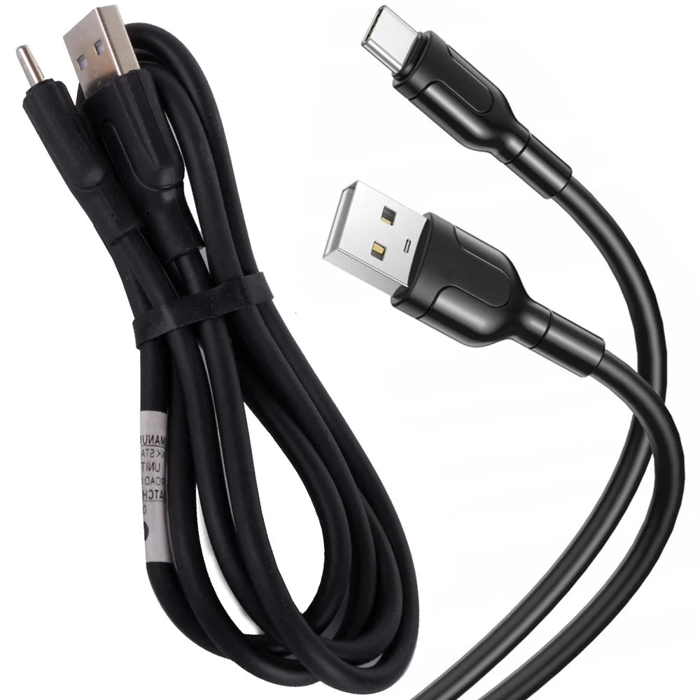 USB-C Kabel 1,4 m – USB-A auf USB-C Ladekabel und Datenkabel mit 2,1 A für kompatible Geräte