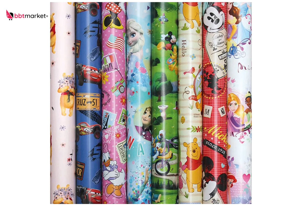 Geschenkpapier Rolle 2m x 70cm bunt Geburtstag Geschenkpapier Mix 1 Rolle