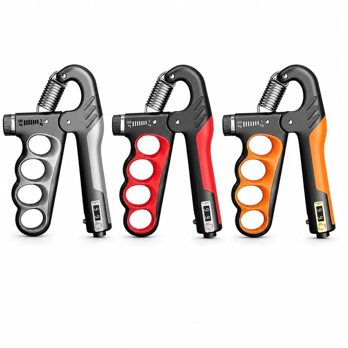 Handtrainer Griffkrafttrainer 5-100kg Einstellbar mit Zähler Unterarm Finger Fit