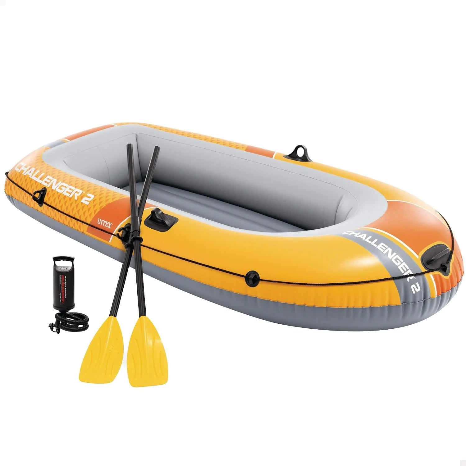 Intex Challenger inflatable boat 3 set paddles people pump fishing boat