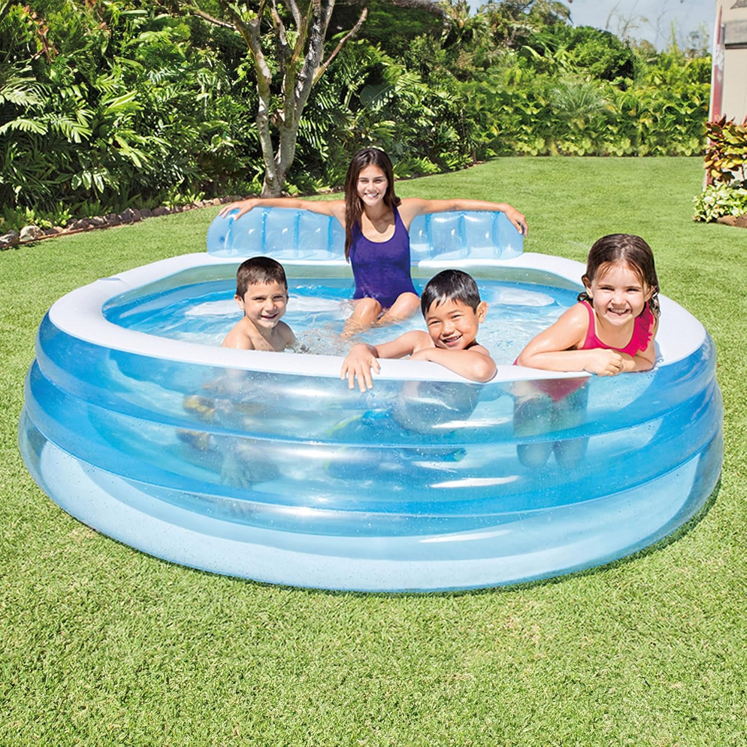 Intex 56475NP - Inflatable Swim Pool Center Family Lounge, 90 x 90 x 26 inches