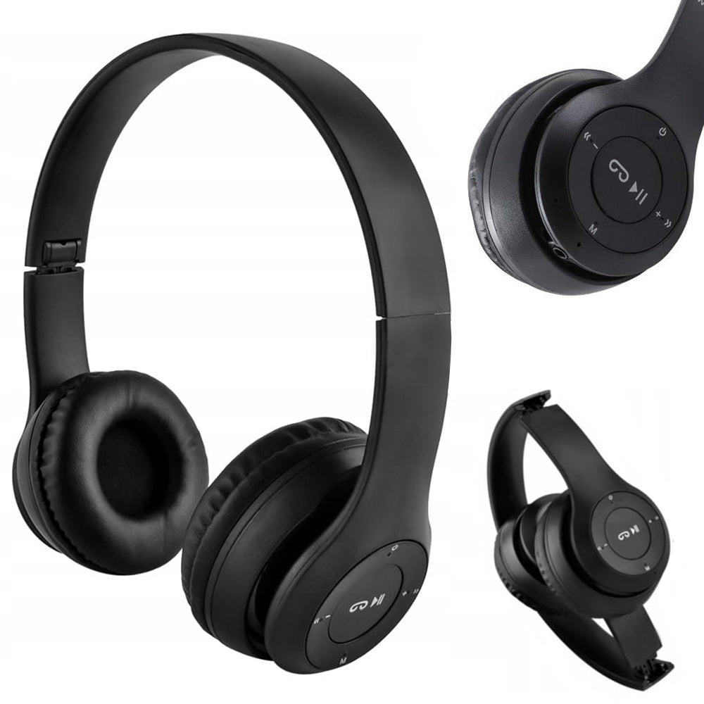 P47 Kabellose Bluetooth Kopfhörer â Faltbares Headset mit Mikrofon, MP3 & FM-Radio