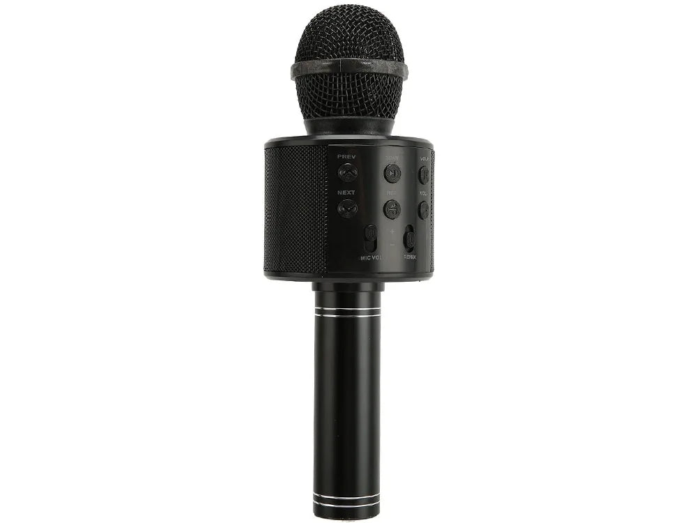 Kabelloses Bluetooth Karaoke Mikrofon mit 5W Lautsprecher, Echo-Effekt, Sprachmodi, MicroSD & Etui