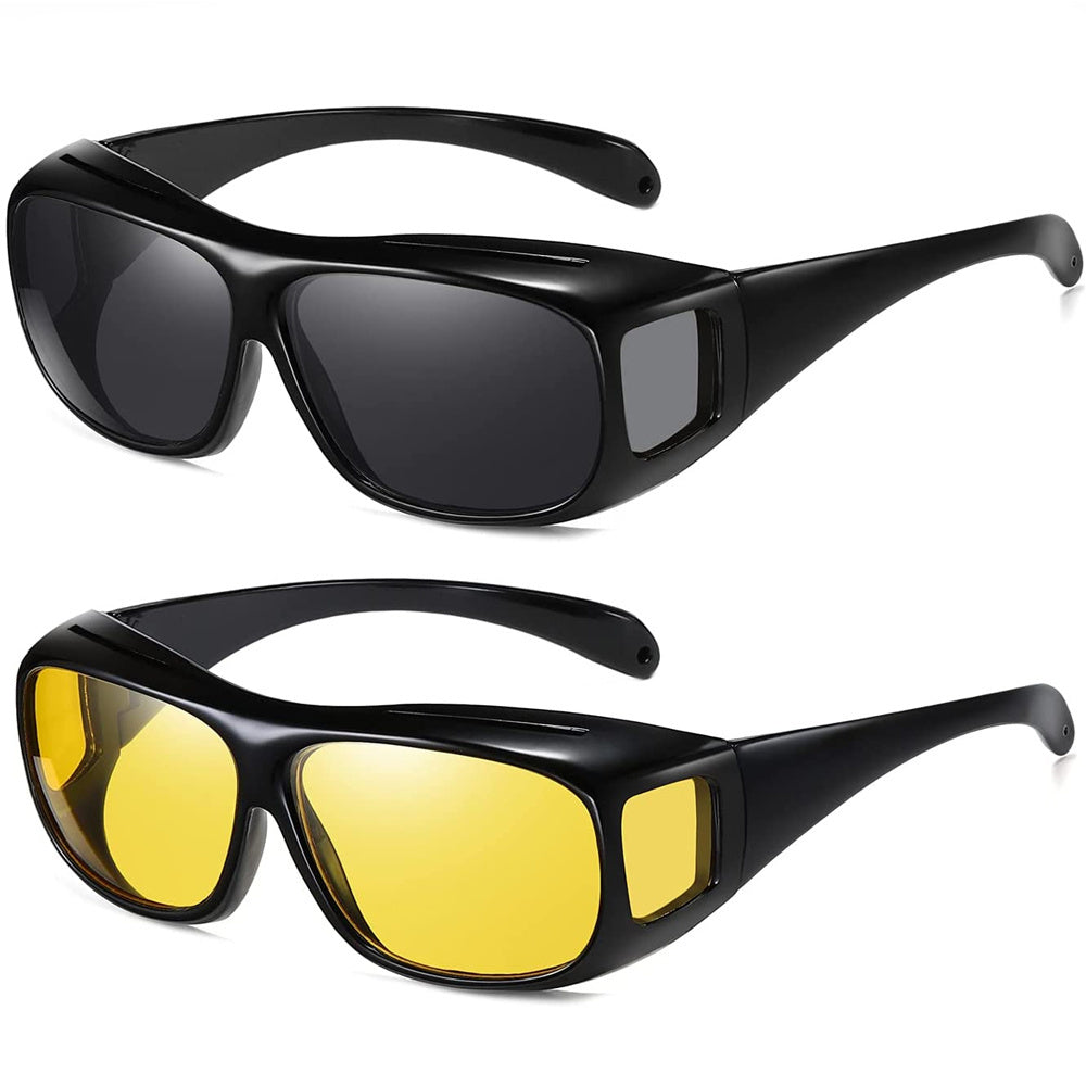 HD Vision Nachtfahrbrille Set 2 Stück – Fahrerbrille gegen Blendung