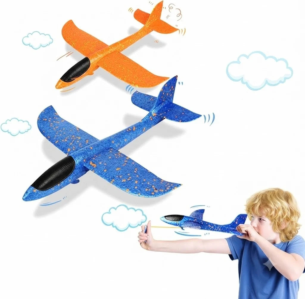 Schaumstoff Flugzeug mit Katapult Wurfgleiter Segelflugzeug Outdoor Kinder