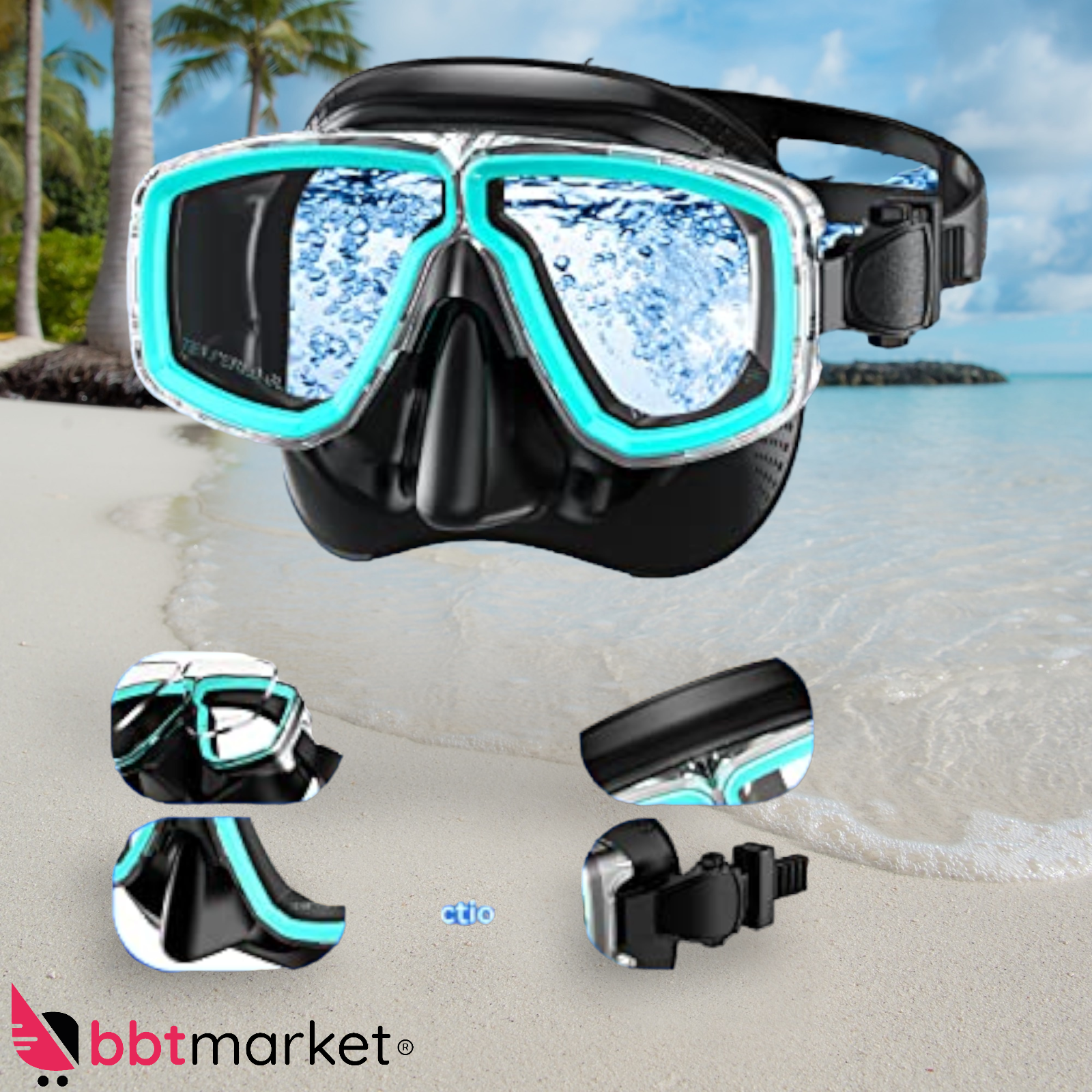 Snorkel set for adults, diving goggles for adults with snorkel, anti-leak