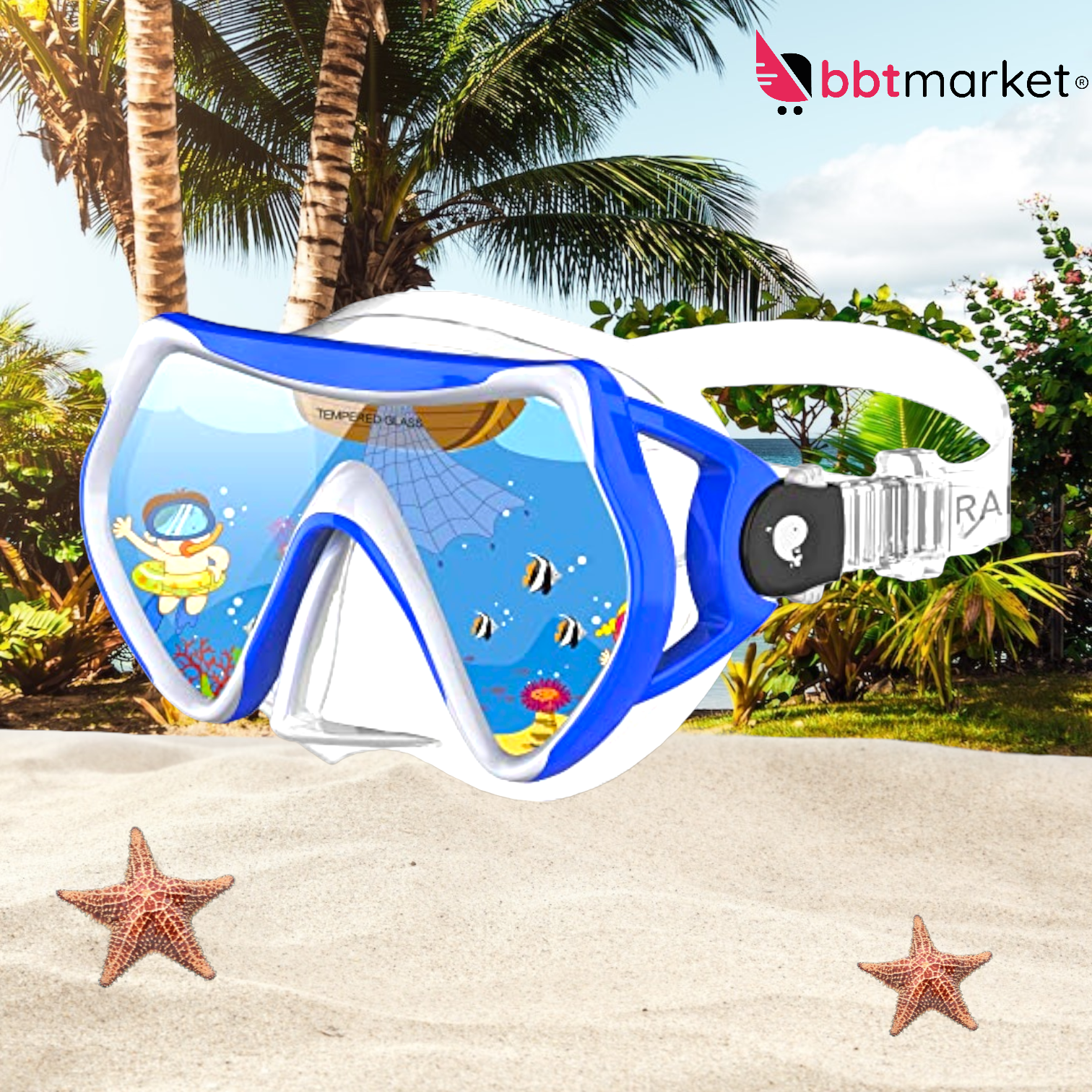 Diving goggles for children, anti-fog and perfectly waterproof, new in original packaging