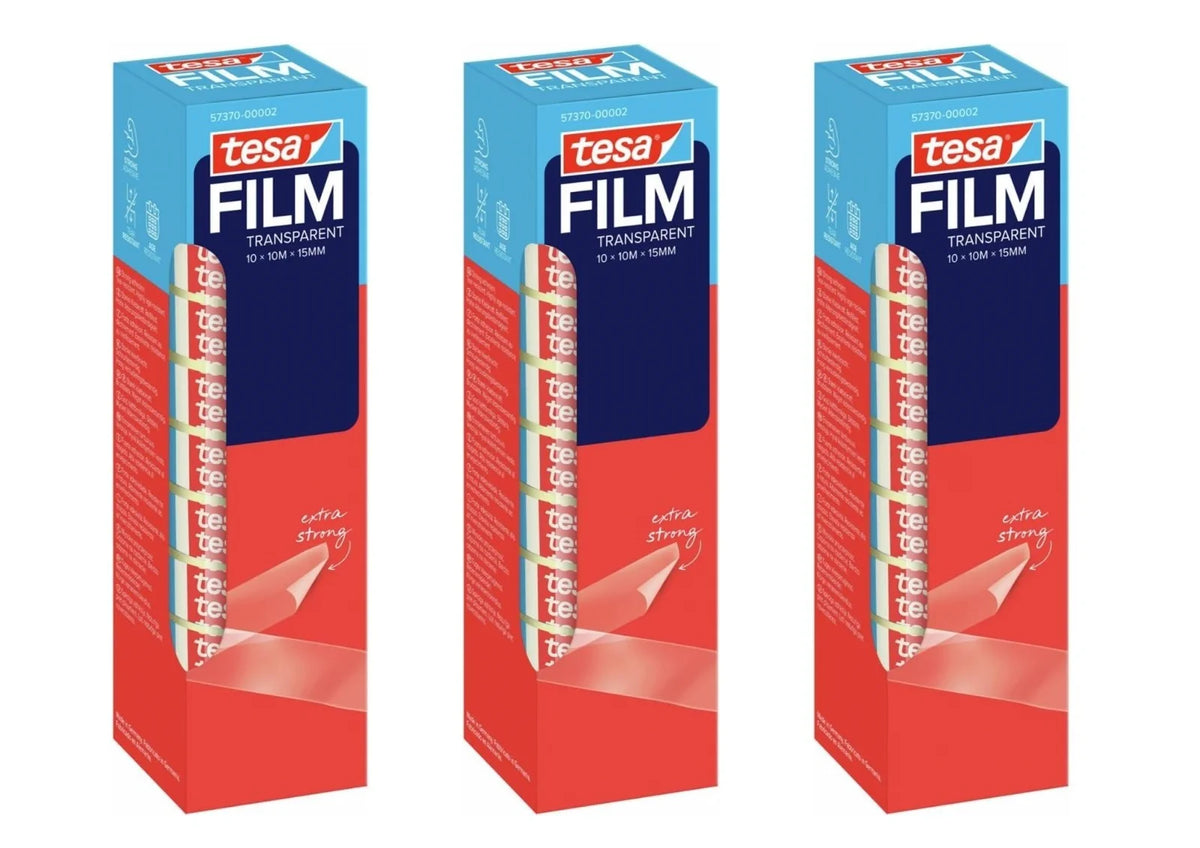 tesafilm Klebeband Transparent 15mm x 10m Büro Haushalt Geschenkband Basteln