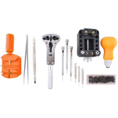 BIGSTREN Uhrmacher Werkzeug Set – Komplettes Uhren Reparaturset mit Etui und Armbandkürzer