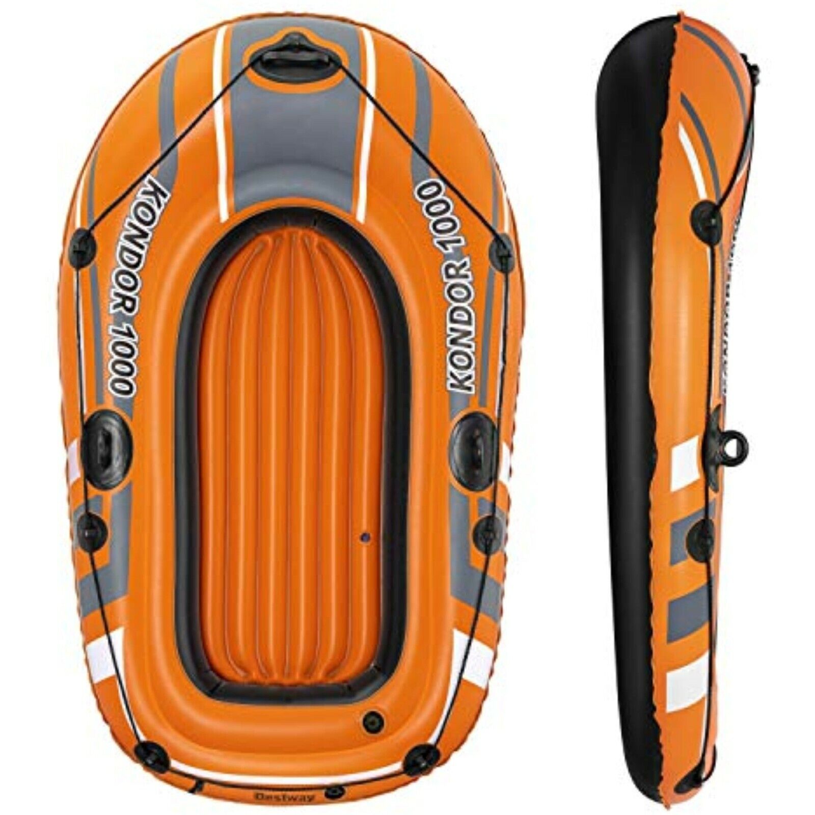 BESTWAY inflatable boat with 2 oars-155x93x30cm leisure boat paddle boat fishing boat