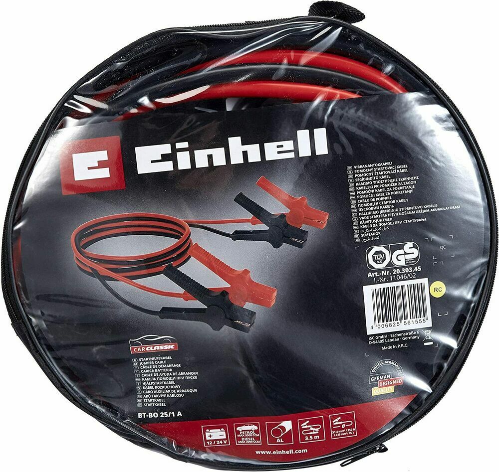 Einhell 2030345 Jump start cable BT-BO 25/1 A for petrol and diesel engines 3.5m