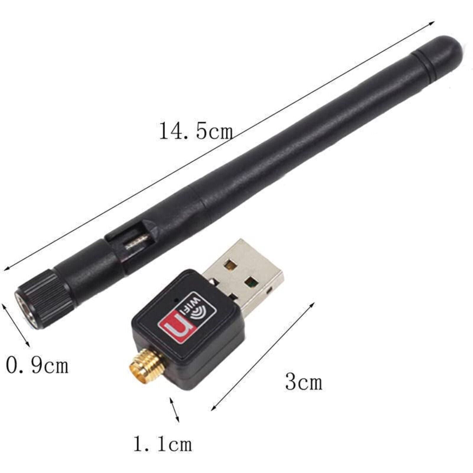 Mini WiFi Wireless Stick Adapter WLAN 150Mbit 2dBi Drahtlos Dongle USB 2.0 NEU