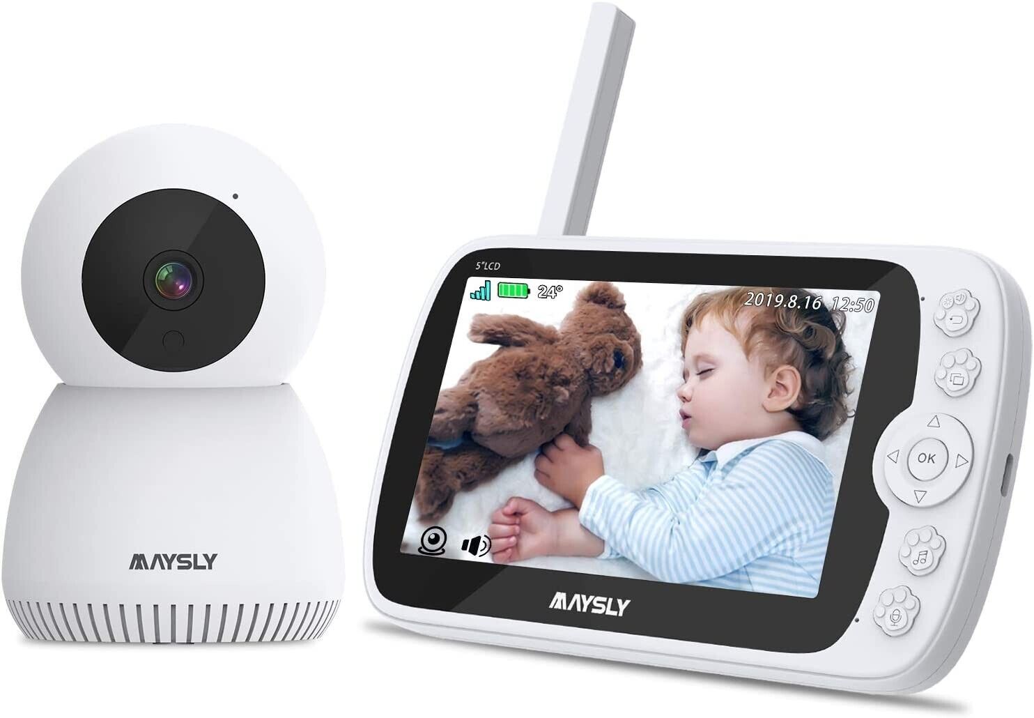 Digital Baby Monitor Baby Monitor With Wi-Fi 1080p Camera Night Vision Range