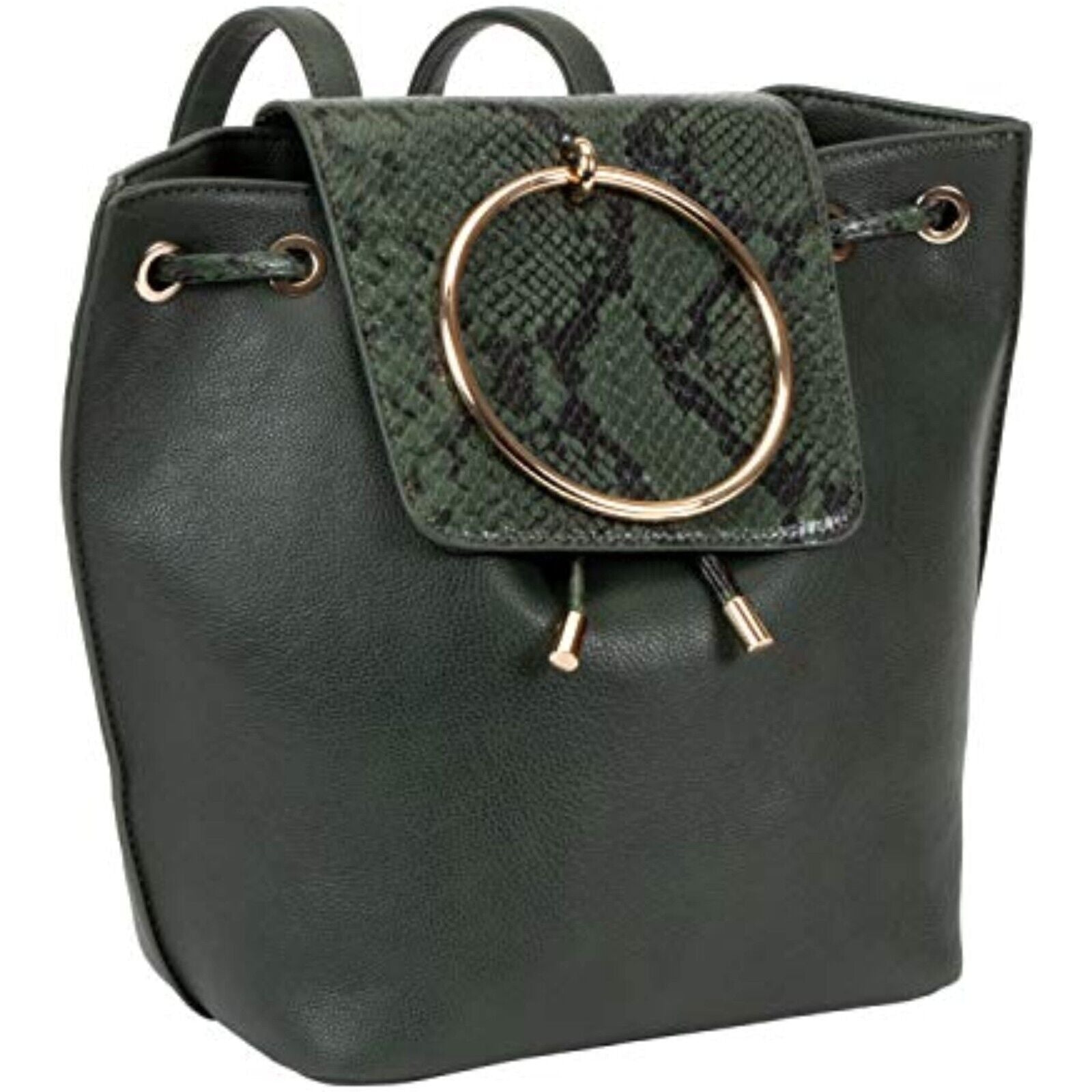 SIX Trendy Green Faux Leather Women's Backpack Ladies Bag FrauBag Leather Backpack