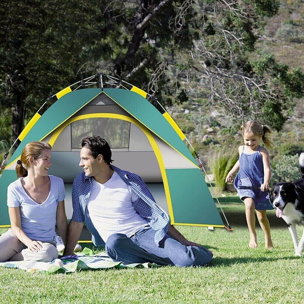 3-4 person camping tent pop-up tent camping waterproof trekking tent family tent