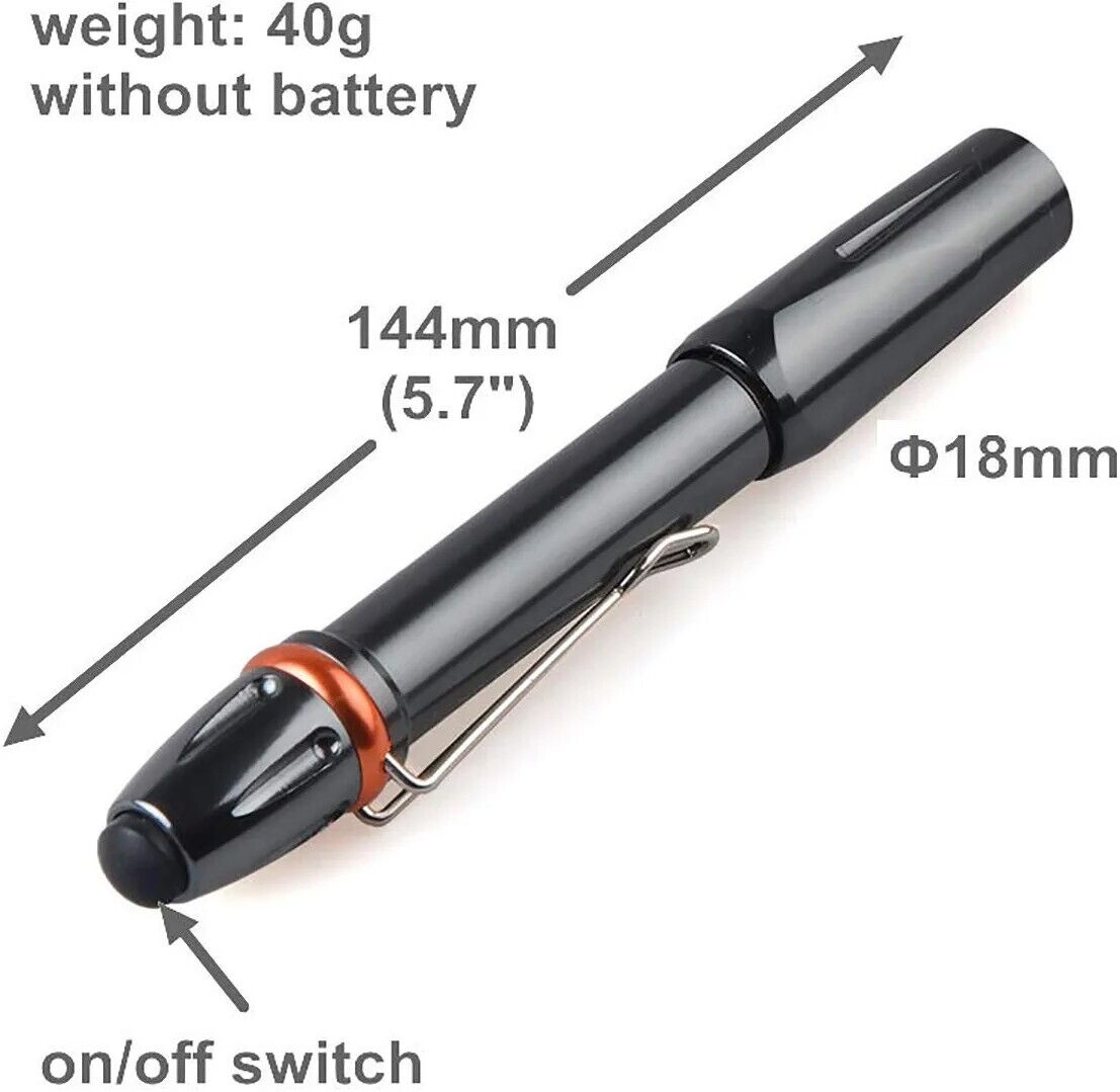 Mini 395nm UV Light Blacklight LED Flashlight Penlight Portable Pocketlight