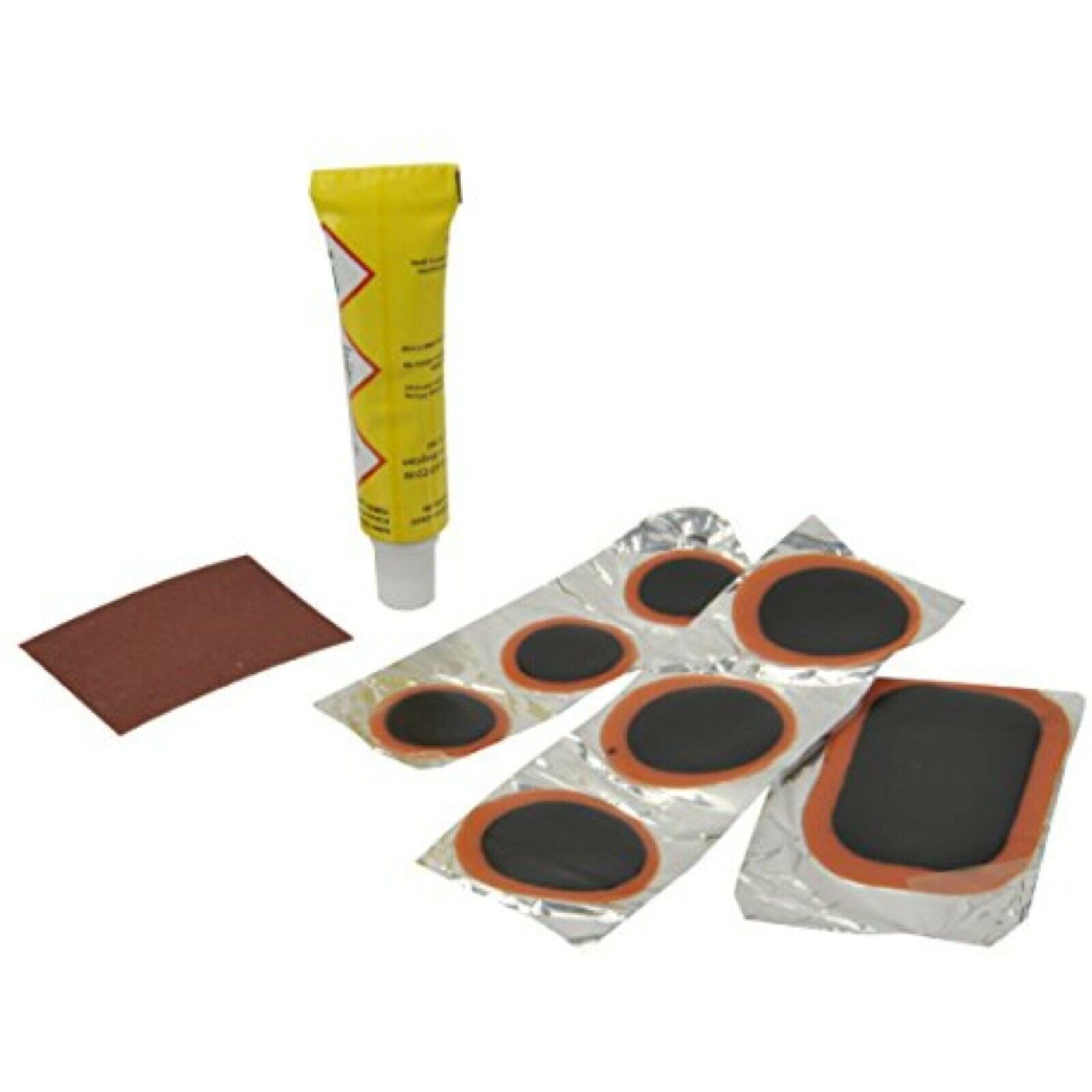 Bicycle patches round adhesive patches repair kit tire tube patches vulcanizer, Fischer patch box patch repair kit repair (9 pieces)