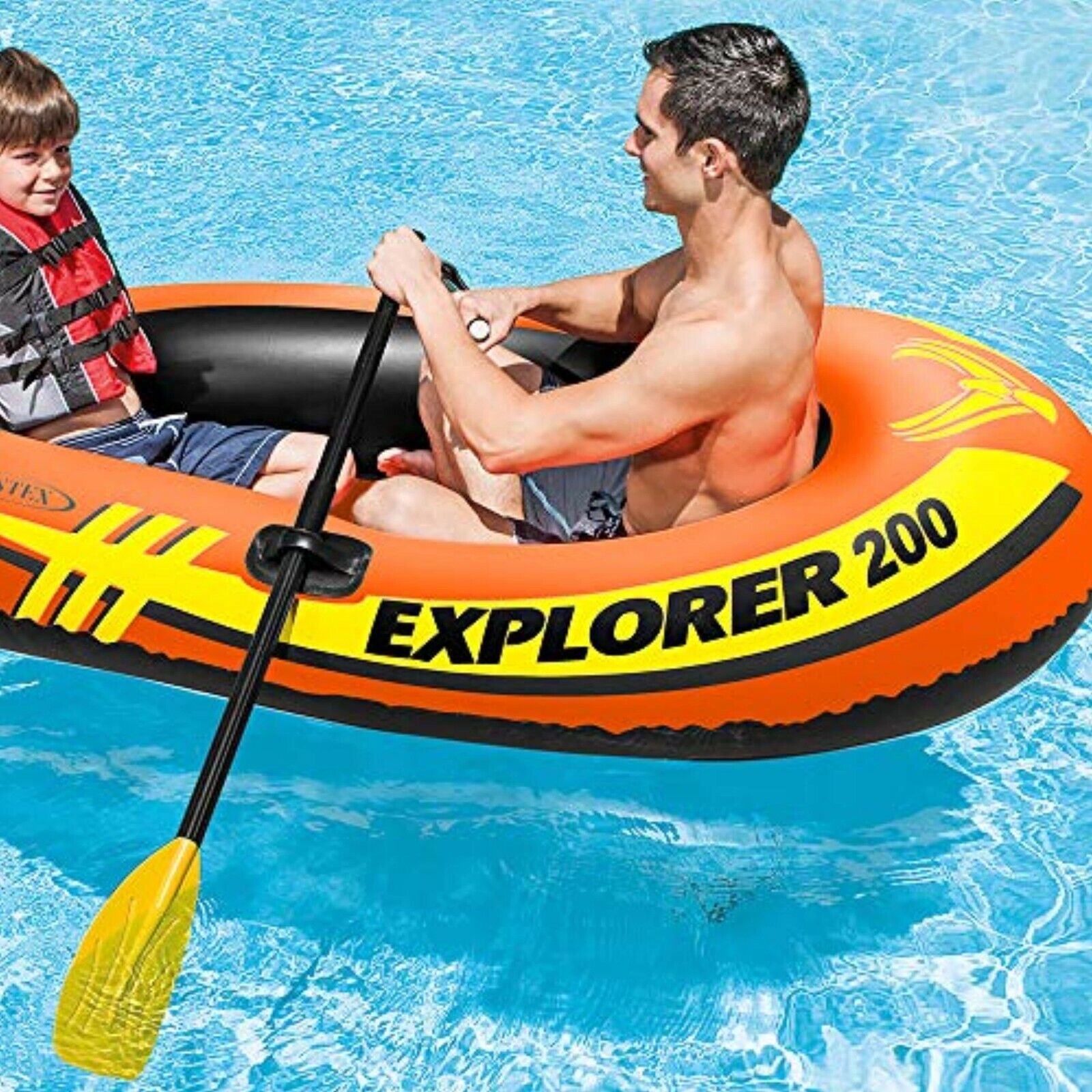 Intex paddle set of 2 122 cm - paddle oar inflatable boat kayak rowing boat boat V