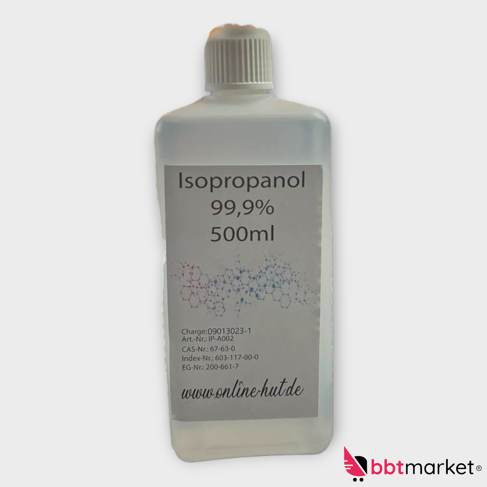 Online-Hut - Isopropanol - Klar - 99% - 500 ml neu