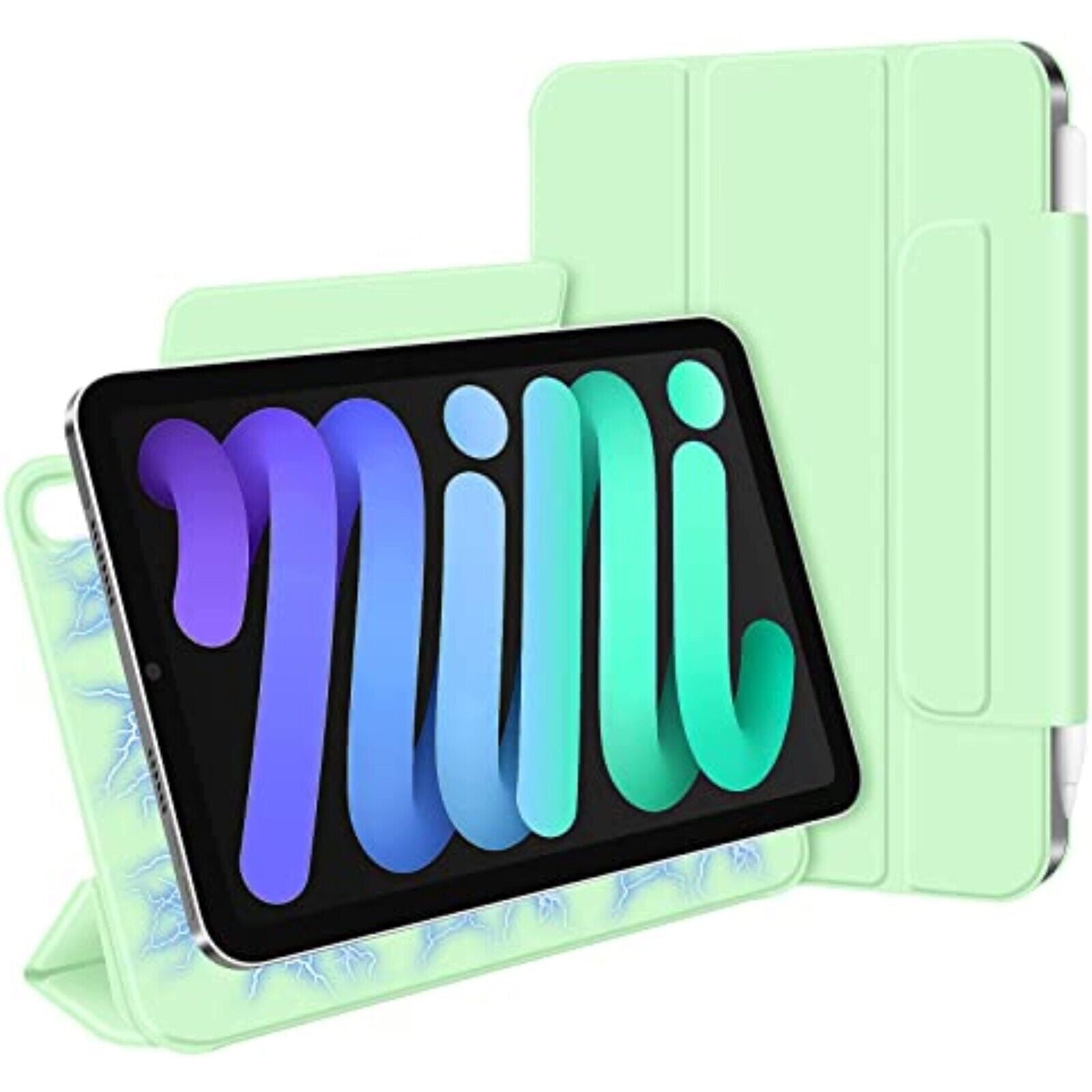 Magnetische Hülle für iPad Mini 6 (2021, 8.3 Zoll) mit Auto Sleep & Pencil Ladefunktion