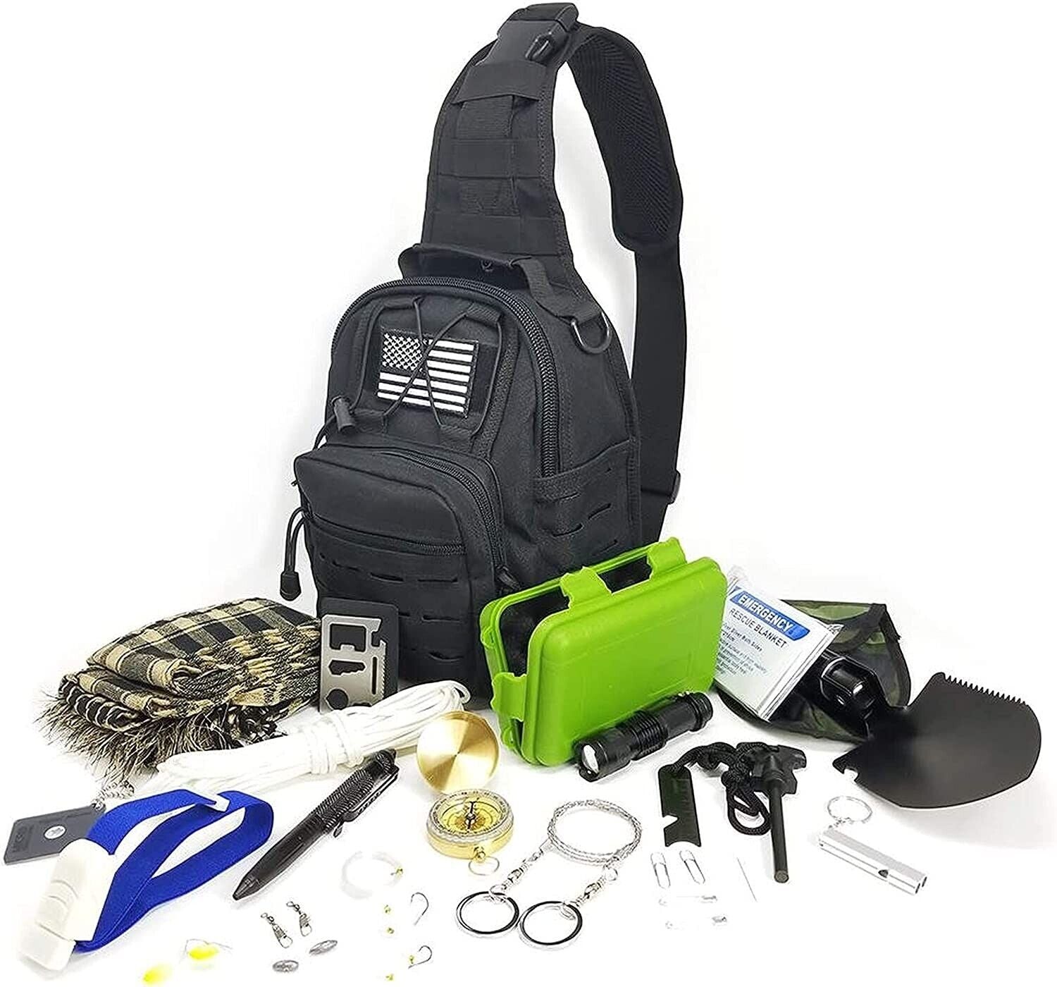 Outdoor Emergency Survival Gear Kit Set Camping Multitool First Aid Box Outdoor V1