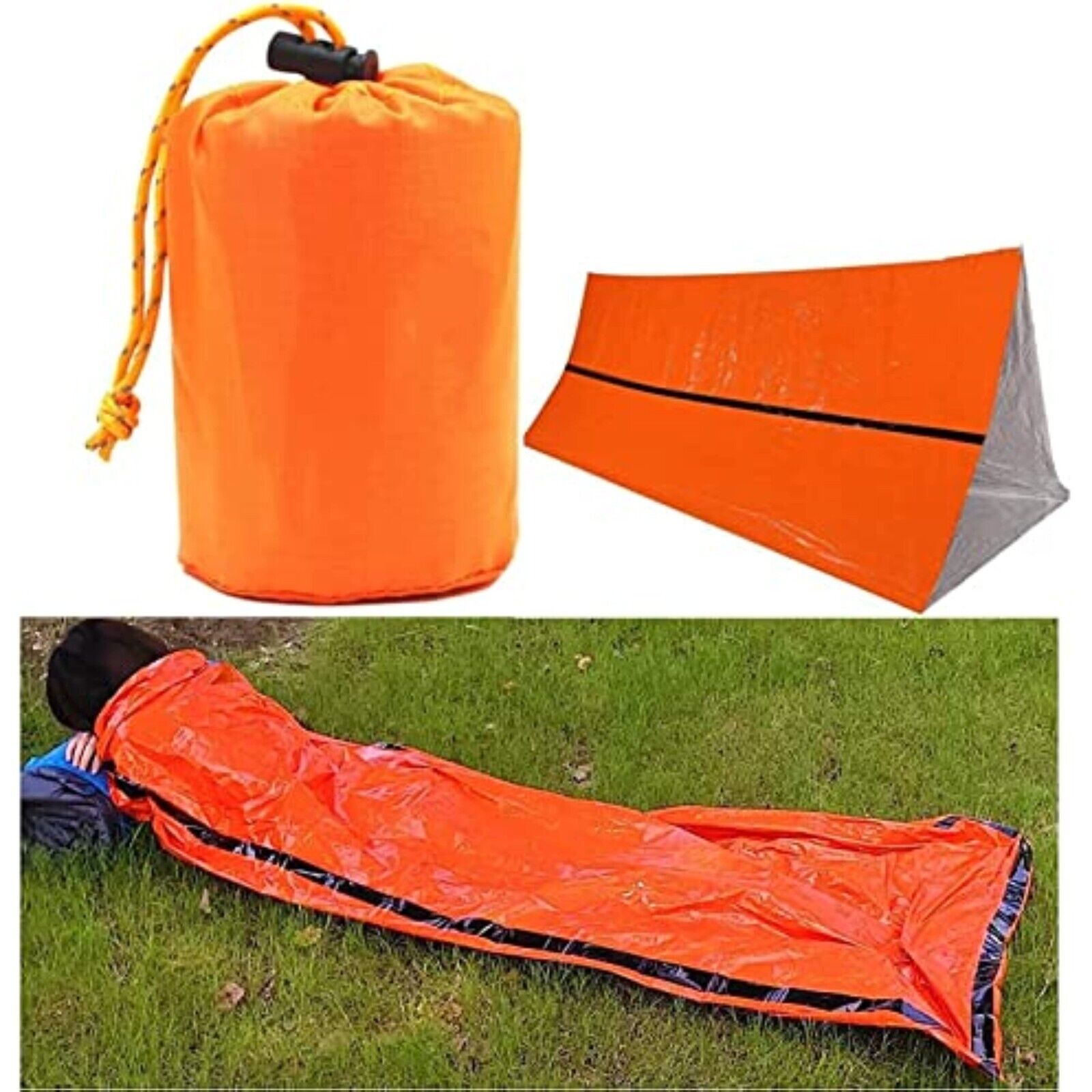 Emergency Survival Sleeping Bag, Waterproof Bivouac Bag Emergency Tent Rescue Blankets DE