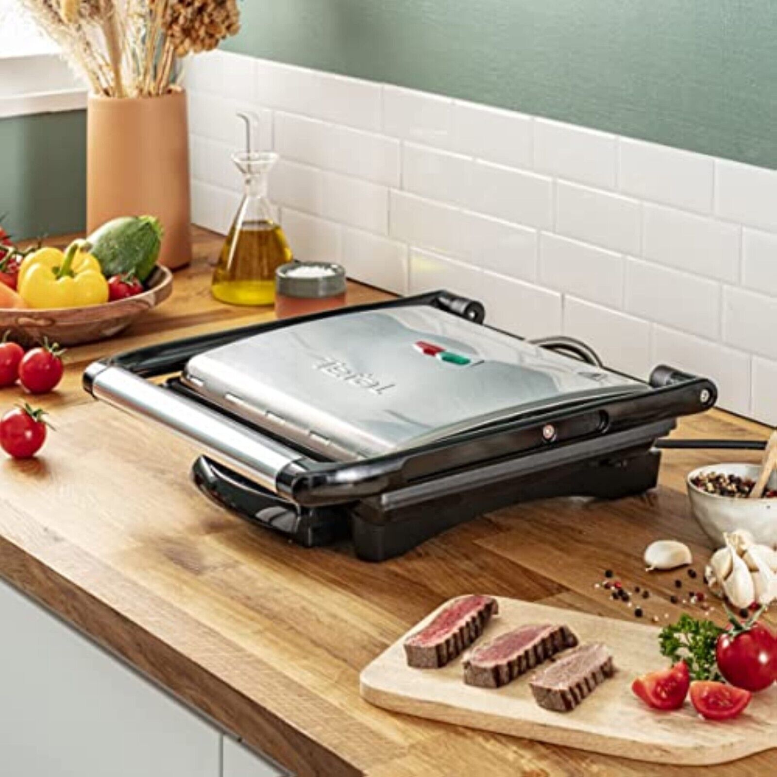 Tefal Kontaktgrill 2000W – Elektrogrill, Panini Grill & Sandwichmaker mit Antihaftbeschichtung