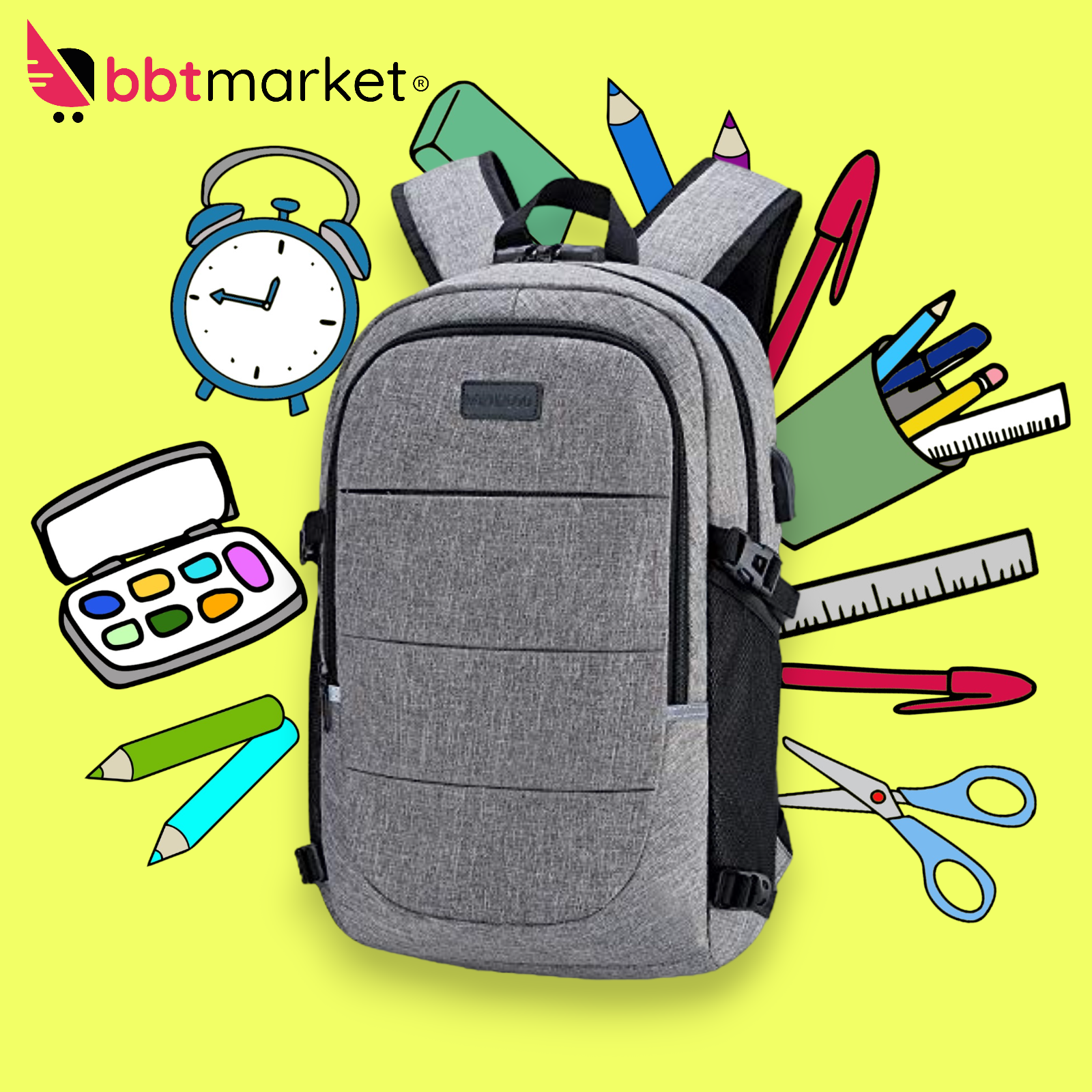 Men Women Laptop Backpack Waterproof Work School Backpack Anti-theft