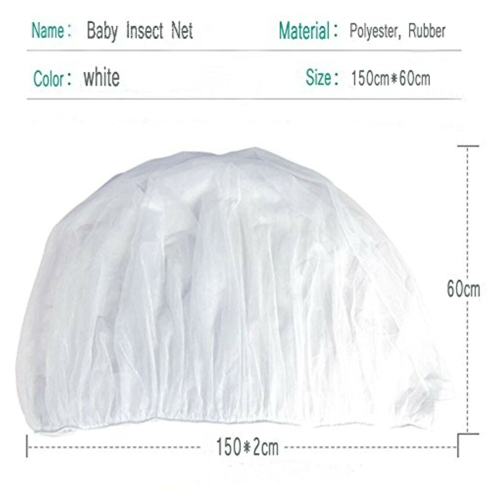 Universal Insektenschutz Mückennetz für Kinderwagen, Buggy, Autositz & Babybett – Atmungsaktives Moskitonetz