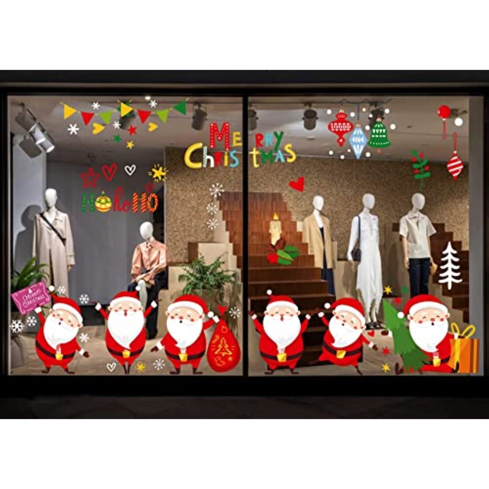 Window picture Christmas window sticker shop window decoration designs !!NEW!!