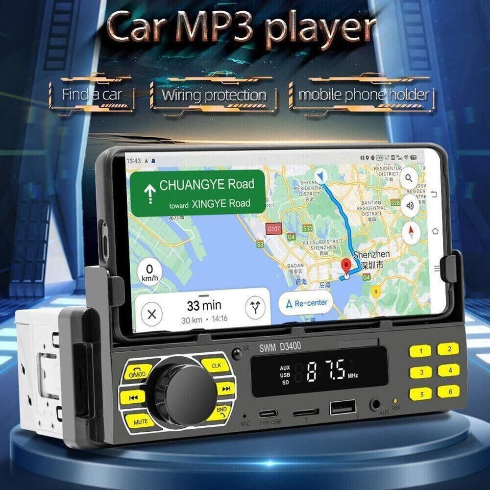 Car Radio Bluetooth 1 Din MP3 Player Handsfree C USB L8 Type X4V3