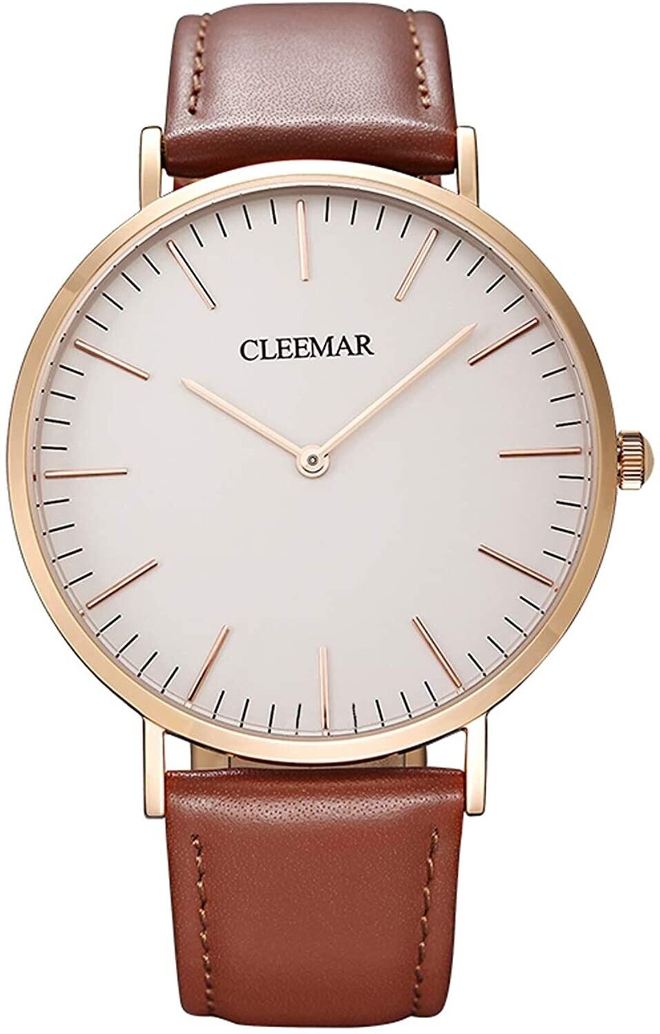 Women's Watch Leather Minimalist Fashion Quartz Sapphire Waterproof Elegant Gift