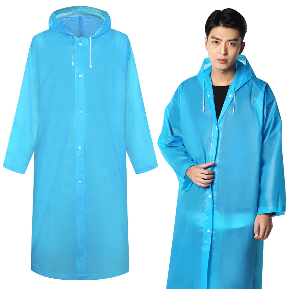 Unisex Regenmantel Wasserdicht – Leichte Regenjacke mit Kapuze, Universal Größe