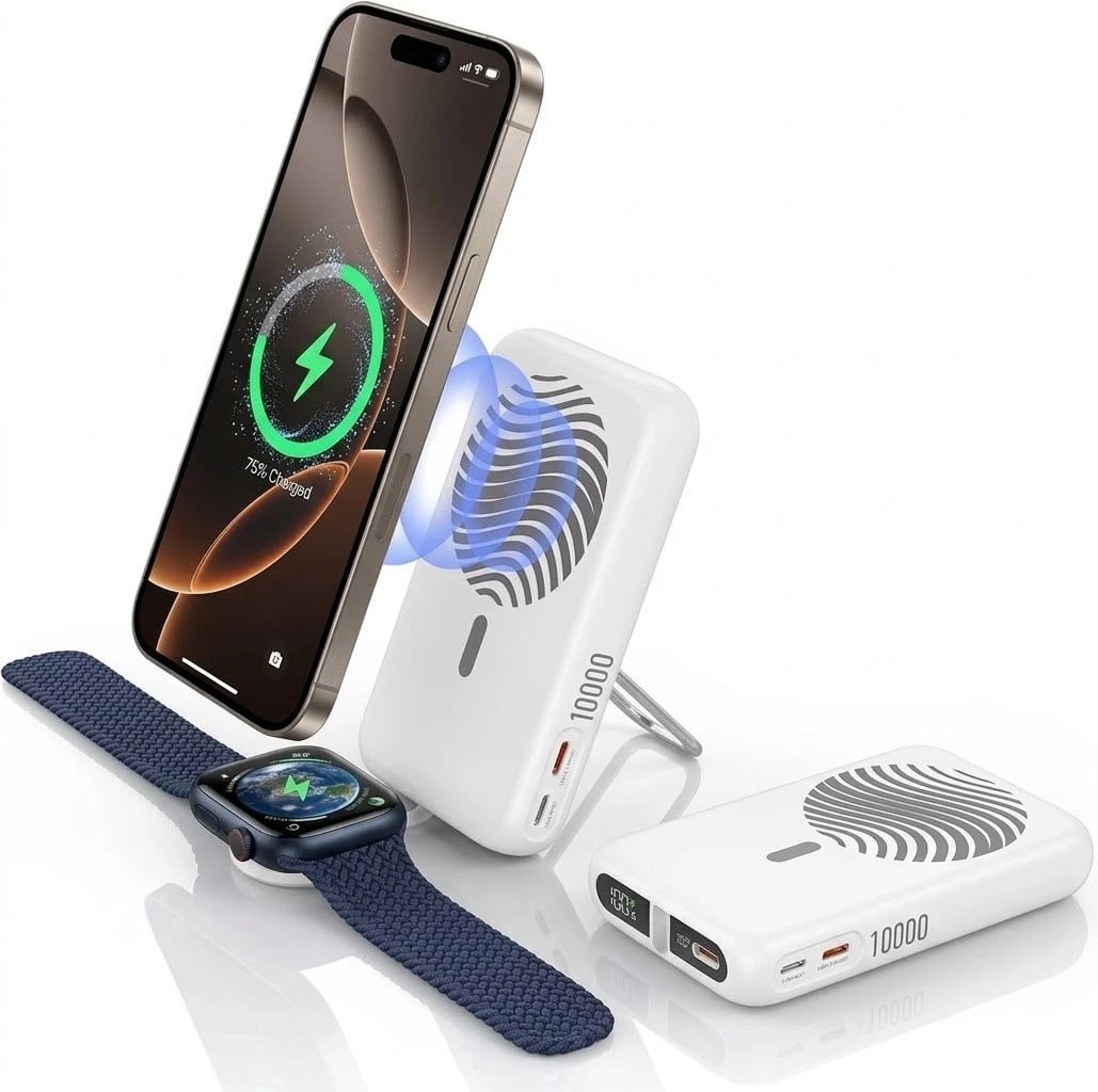 10000mAh Magnet Powerbank 20W PD Wireless MagSafe iPhone Apple Watch