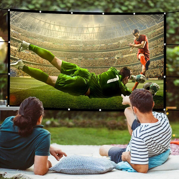 Beamer Leinwand,100 Zoll 16:9 HD Faltbarer Bildschirm für tragbare Projektionsfilme für Heimkino-Außenunterstützung