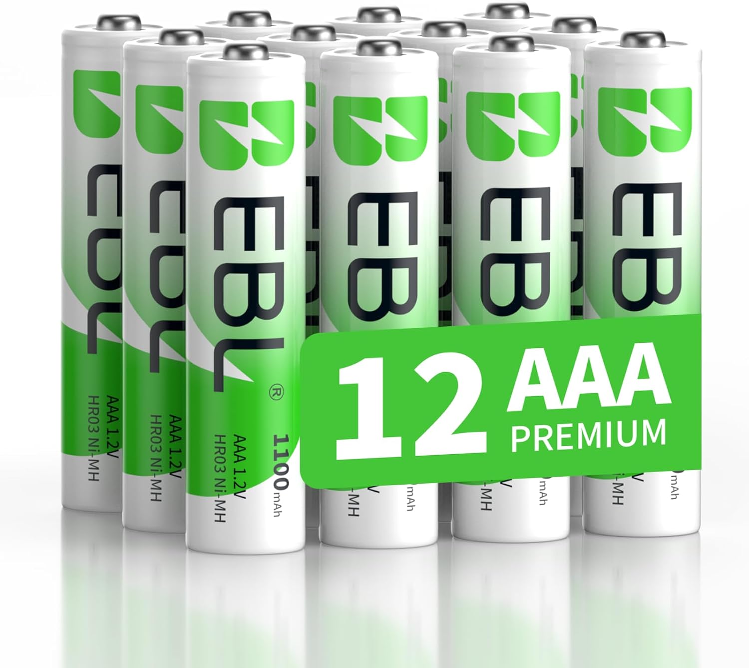 EBL AAA Akku 1100mAh 4/8/12/16 Stück -wiederaufladbare Batterien AAA, Typ NI-MH Batt NEU