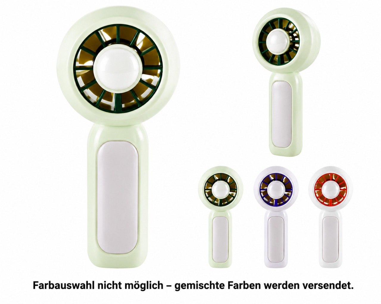 USB Mini Ventilator mit Akku und Griff – Tragbarer Handventilator mit 3 Stufen