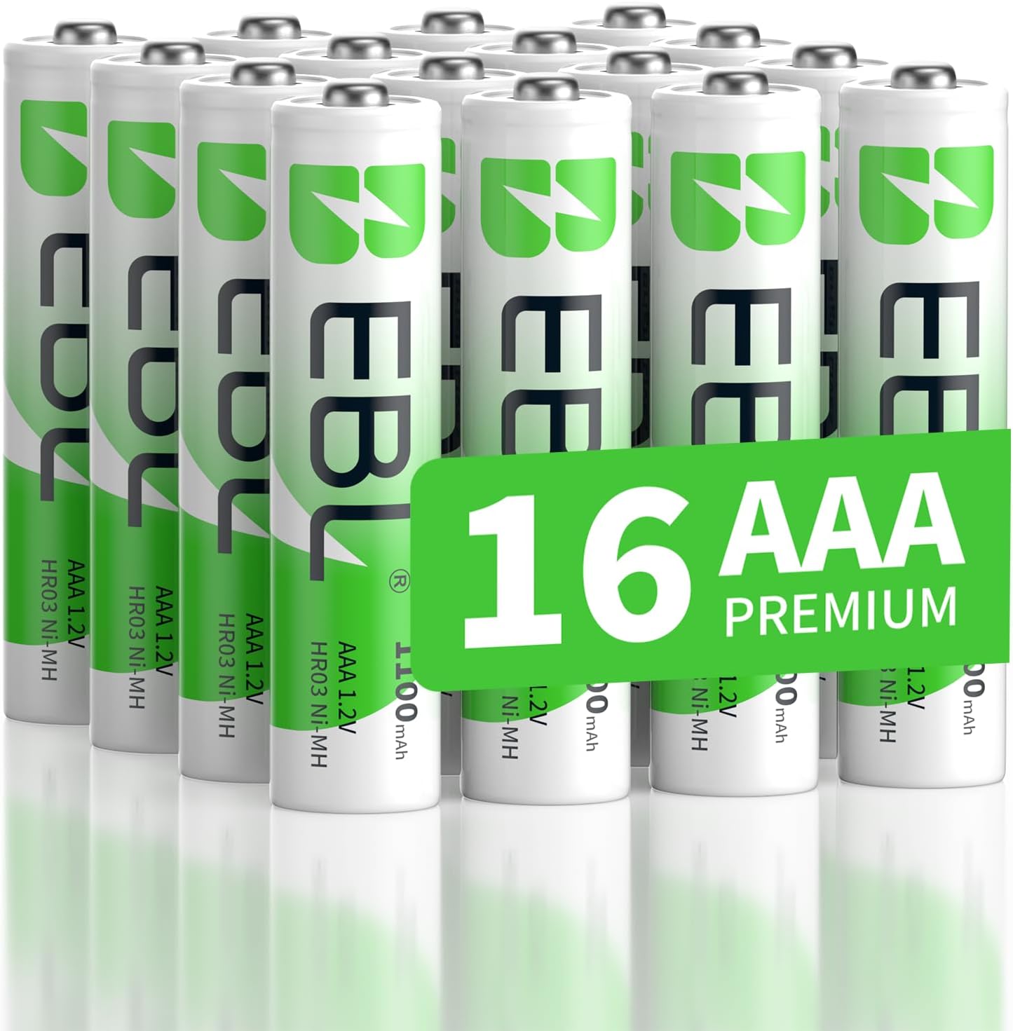 EBL AAA Akku 1100mAh 4/8/12/16 Stück -wiederaufladbare Batterien AAA, Typ NI-MH Batt NEU