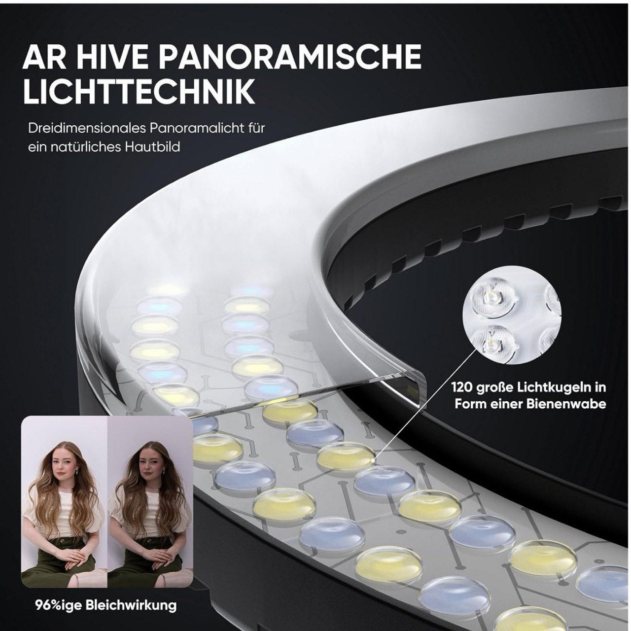 18 Zoll Ringlicht LED Ringleuchte mit Stativ Fernbedienung Handyhalter