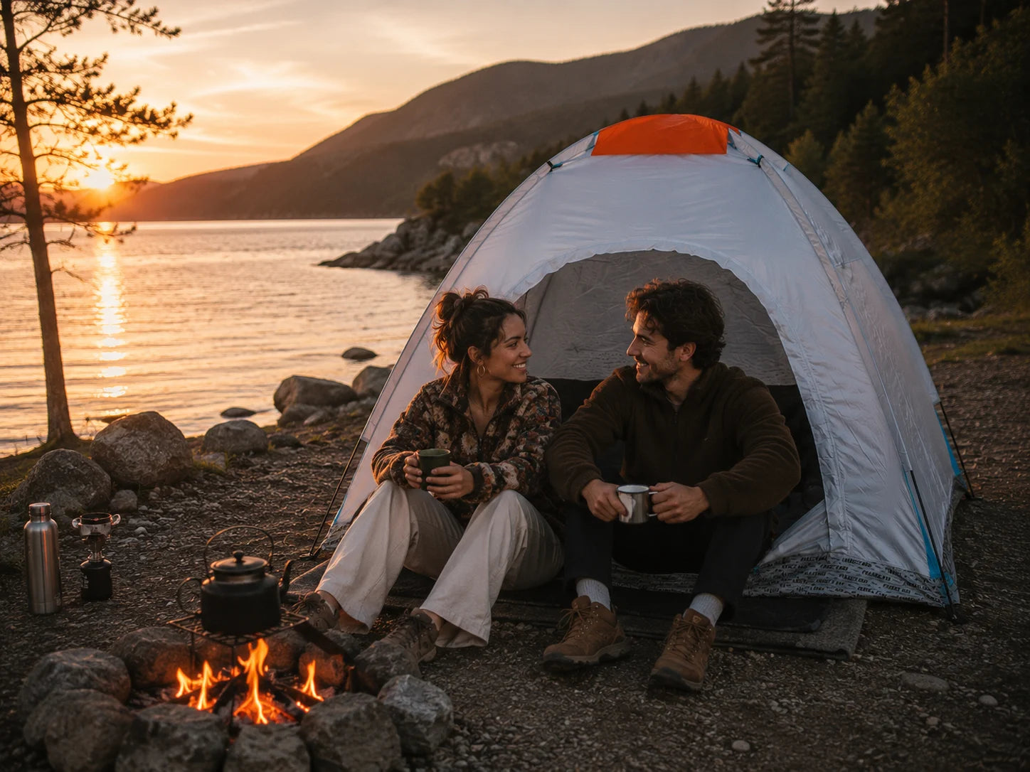 2 Personen Zelt Campingzelt mit Moskitonetz Wasserdicht Tragetasche Outdoor
