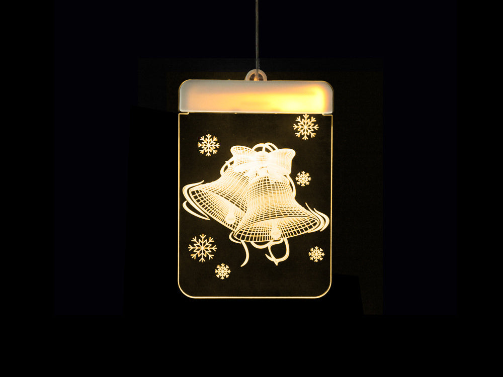3D Glasmalerei LED Fensterdeko Weihnachten doppelseitig warmweiß Beleuchtung 🎄