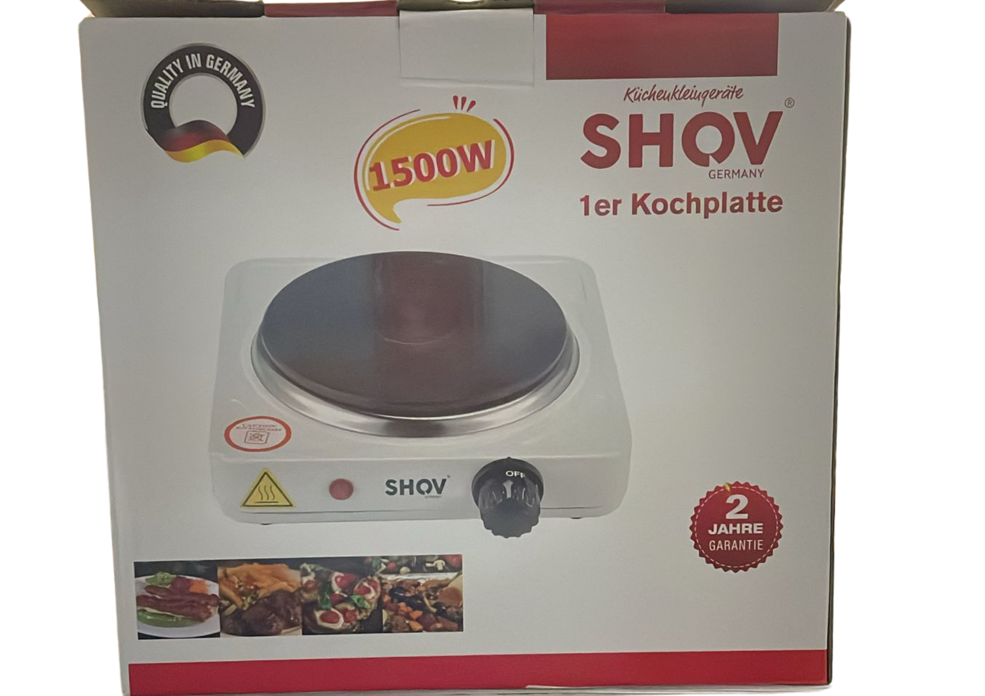 Einzelkochplatte 1500W Elektro Kochplatte tragbar Camping Herd